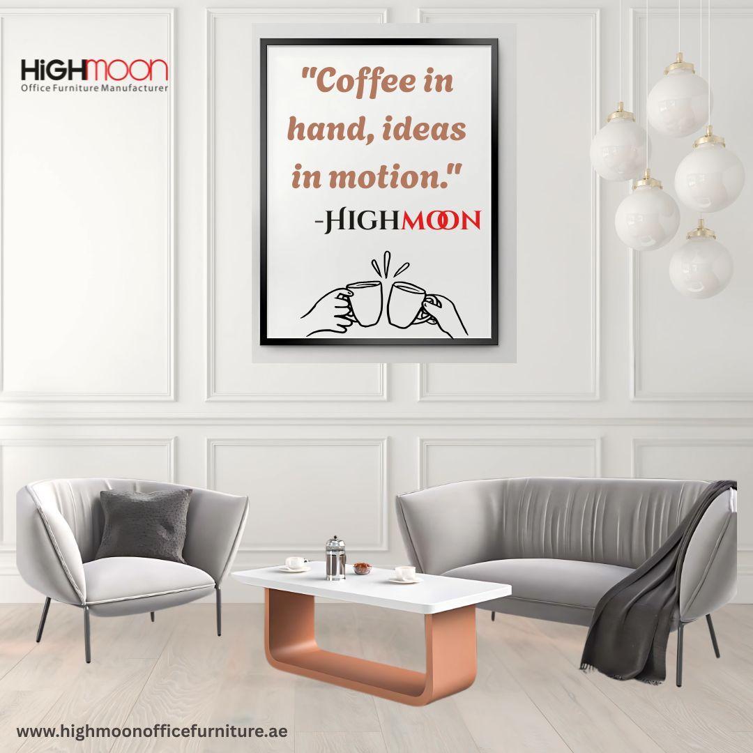 Highmoon Office Furniture Store near Dubai Marina Mall offering luxury and modern office furniture, custom-made solutions, and affordable options.